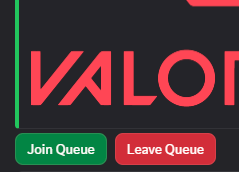 The queue message posted by Team Up with a Join button and queue details